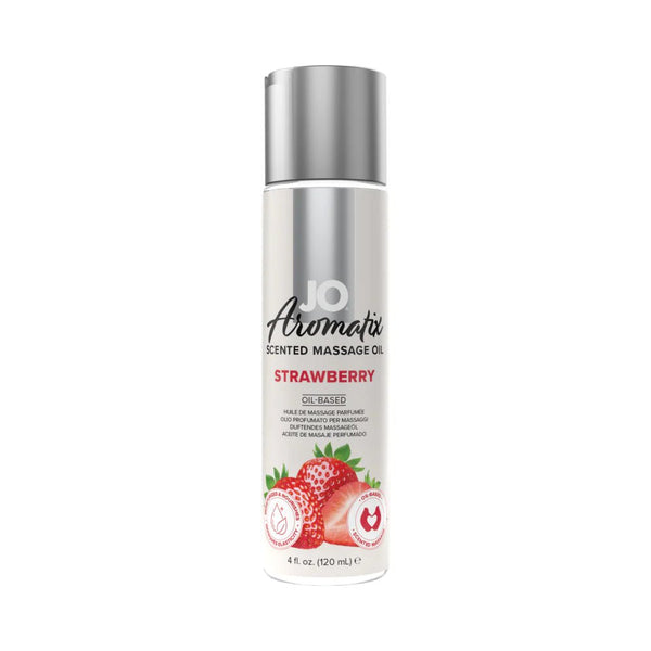 JO Aromatix Strawberry Scented Massage Oil 4 oz. - TruLuv Novelties