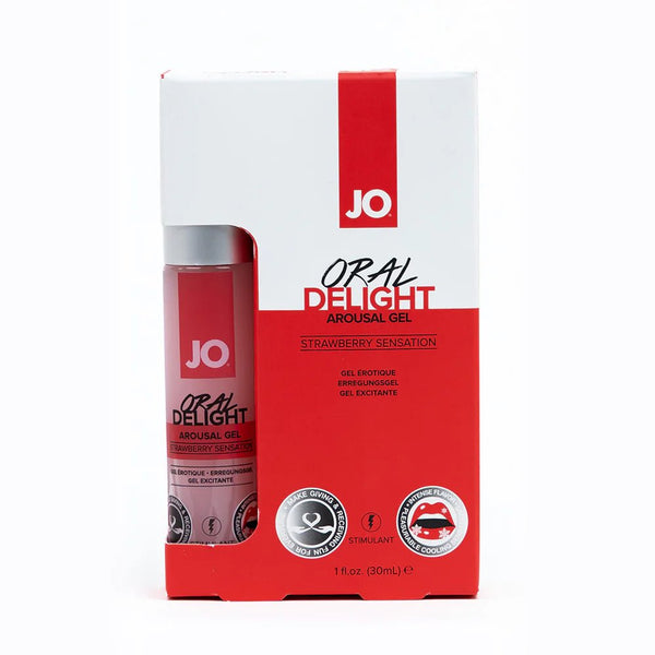 JO Oral Delight Arousal Gel Strawberry Sensation 1 oz. - TruLuv Novelties