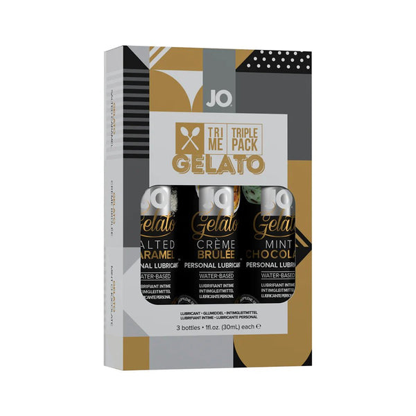 JO Tri Me Triple Pack Gelato Flavored Water - Based Lubricant 3 - Pack - TruLuv Novelties