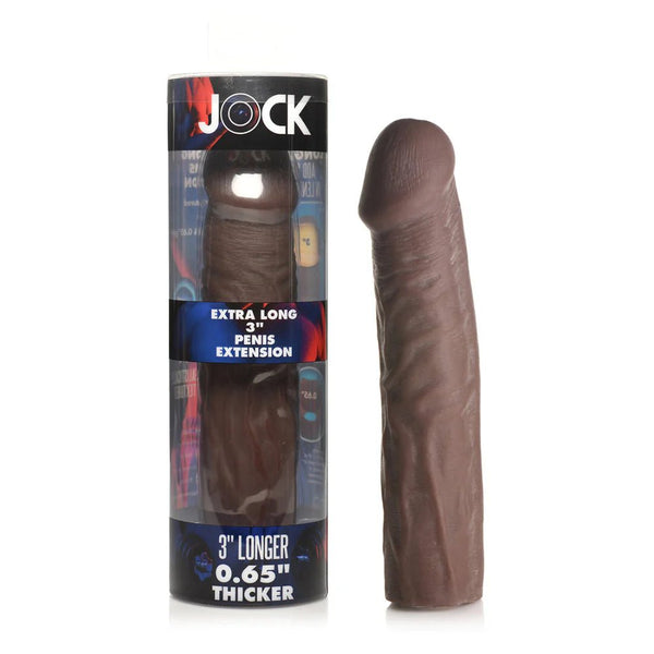 Jock Extra Long Penis Extension Sleeve 3 in. Dark - TruLuv Novelties