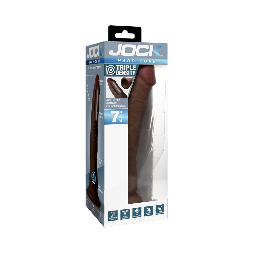 JOCK Hard-Core Triple Density Dildo 7 in. Dark - TruLuv Novelties