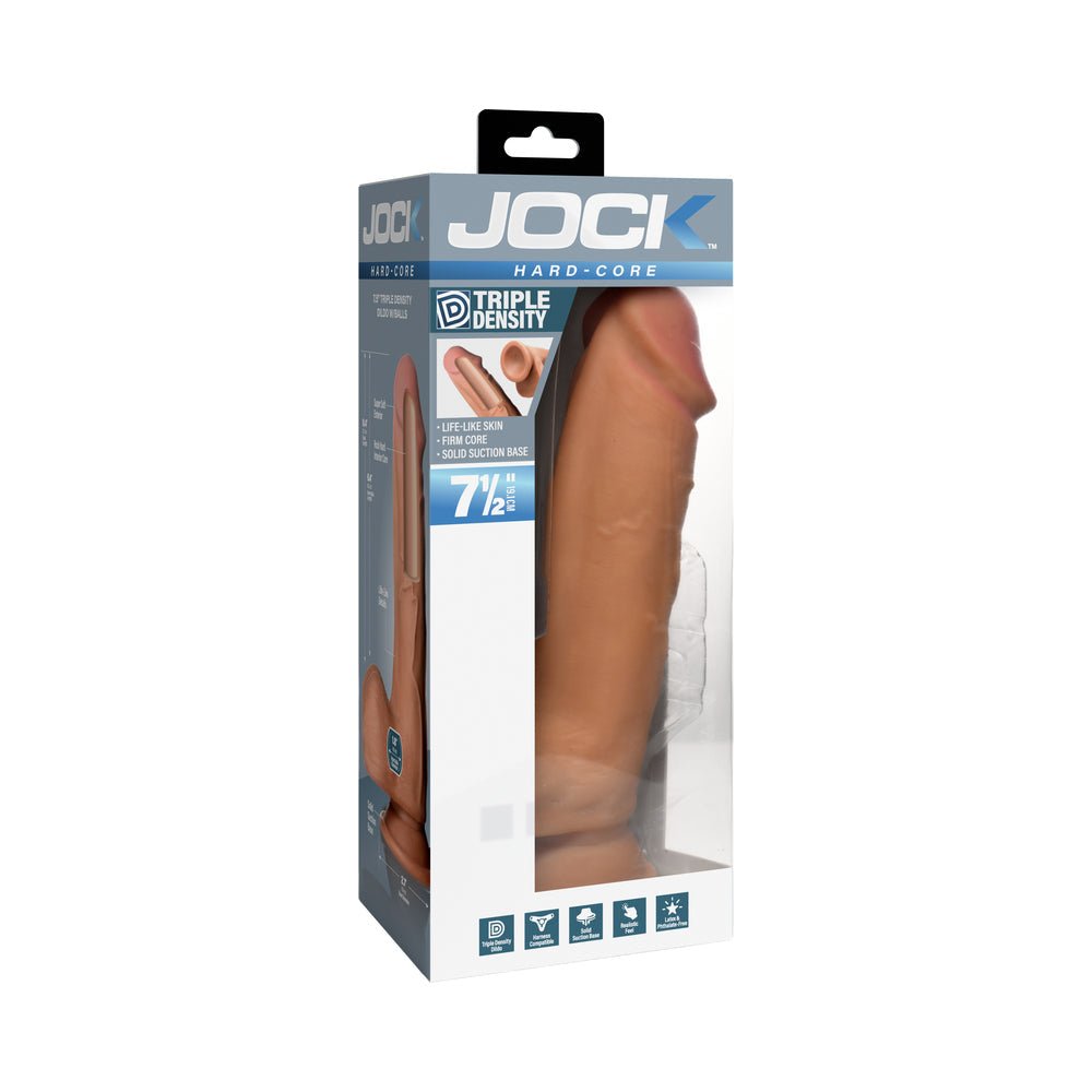 JOCK Hard-Core Triple-Density Dildo with Balls 7.5 in. Medium