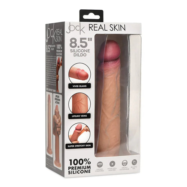 JOCK Real Skin 8.5 in. Silicone Dildo Medium - TruLuv Novelties