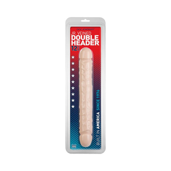 Jr. Double Header: 12in.x 1.5in. (Flesh) - TruLuv Novelties