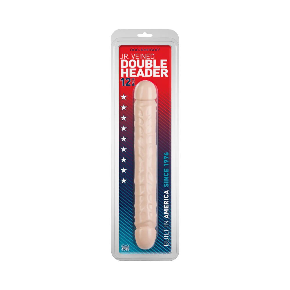 Jr. Double Header: 12in.x 1.5in. (Flesh) - TruLuv Novelties