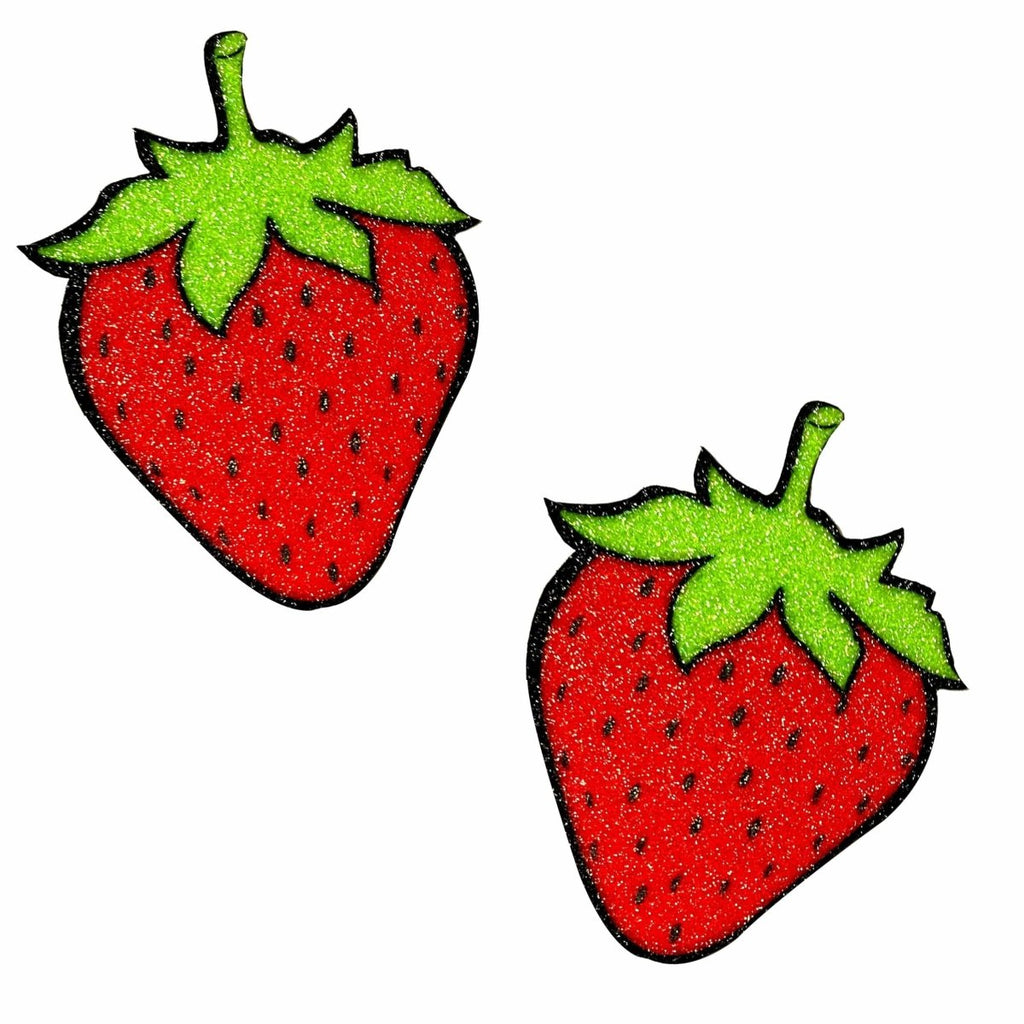 Juicy Strawberry Glitter Nipple Cover Pasties - TruLuv Novelties