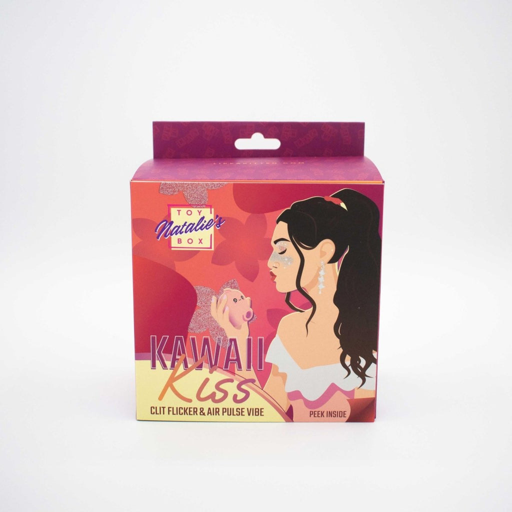 Kawaii Kiss Clit Flicker and Air Pulse Stimulator - Pink - TruLuv Novelties