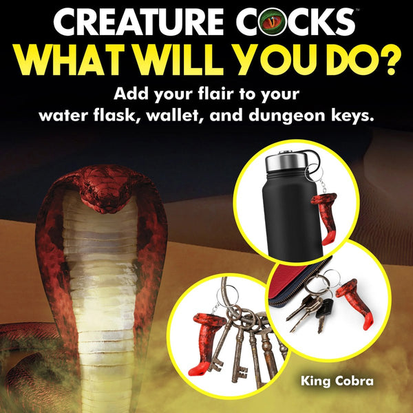 King Cobra Keychain - Red - TruLuv Novelties