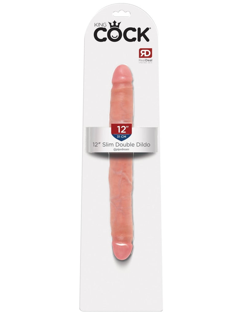 King Cock 12 Inch Slim Double Dildo - TruLuv Novelties