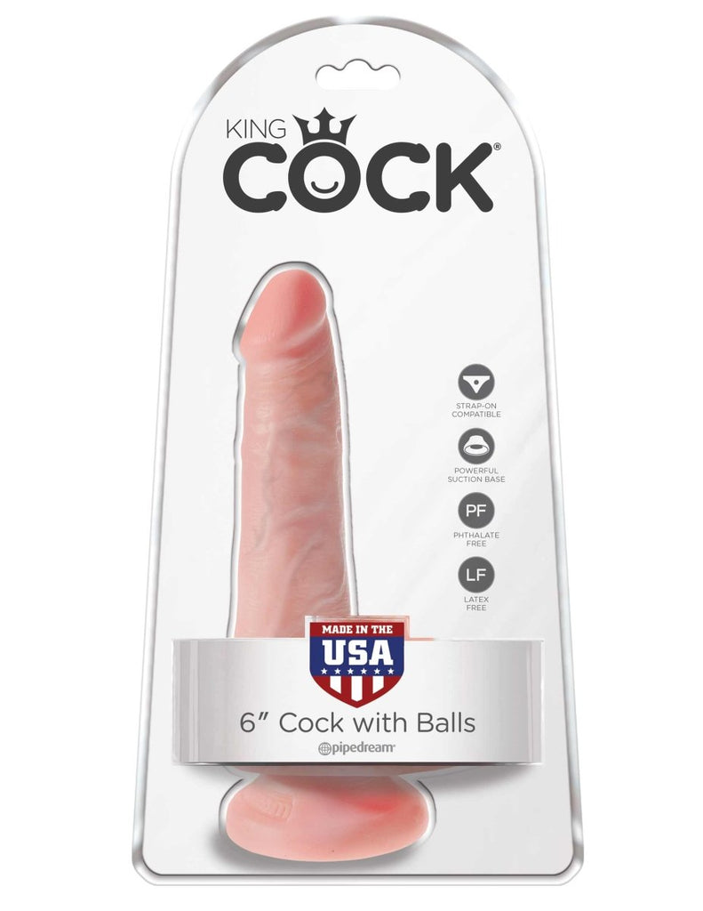 King Cock 6" Cock With Balls - TruLuv Novelties