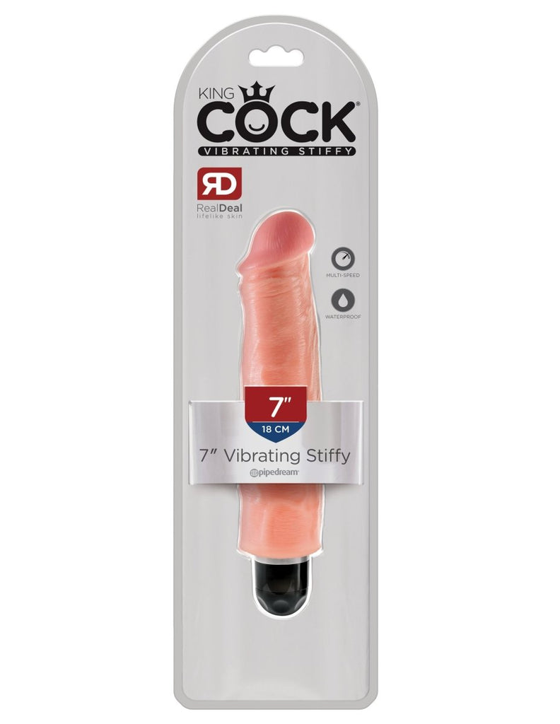 King Cock 7" Vibrating Stiffy - TruLuv Novelties