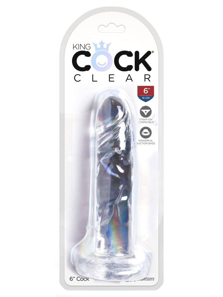 King Cock Clear 6 Inch Cock - TruLuv Novelties