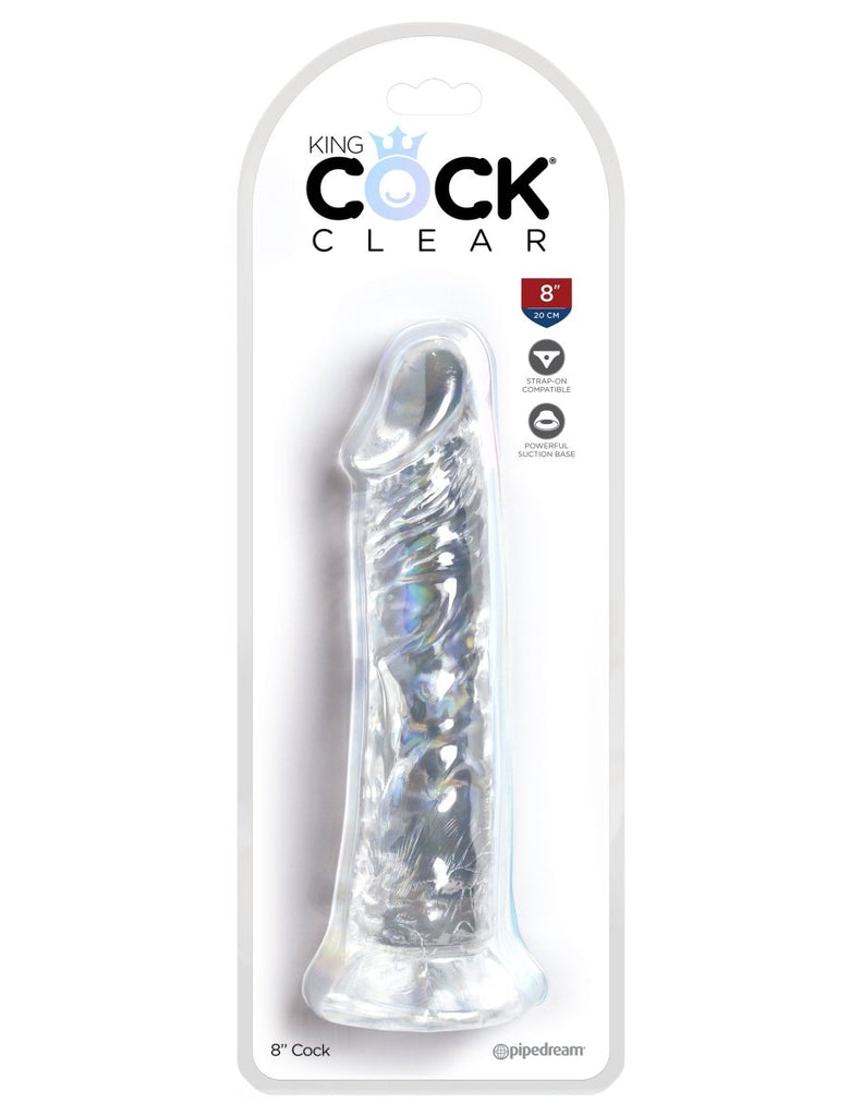 King Cock Clear 8 Inch Cock - TruLuv Novelties