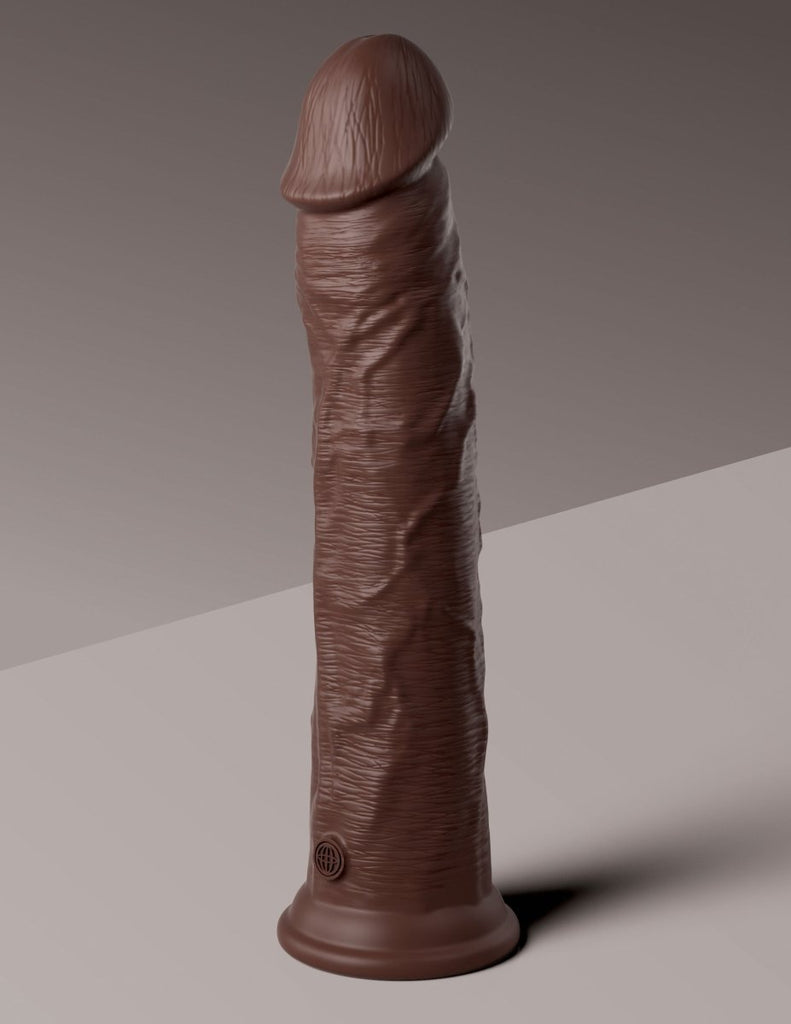 King Cock Elite 11 Inch Silicone Dual Density Cock - Brown - TruLuv Novelties