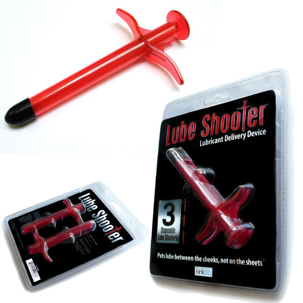 KinkLab Lube Shooter Red (3pk) - TruLuv Novelties