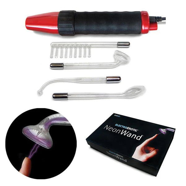KL Neon Wand Red Handle/Purple Electrode (US) - TruLuv Novelties