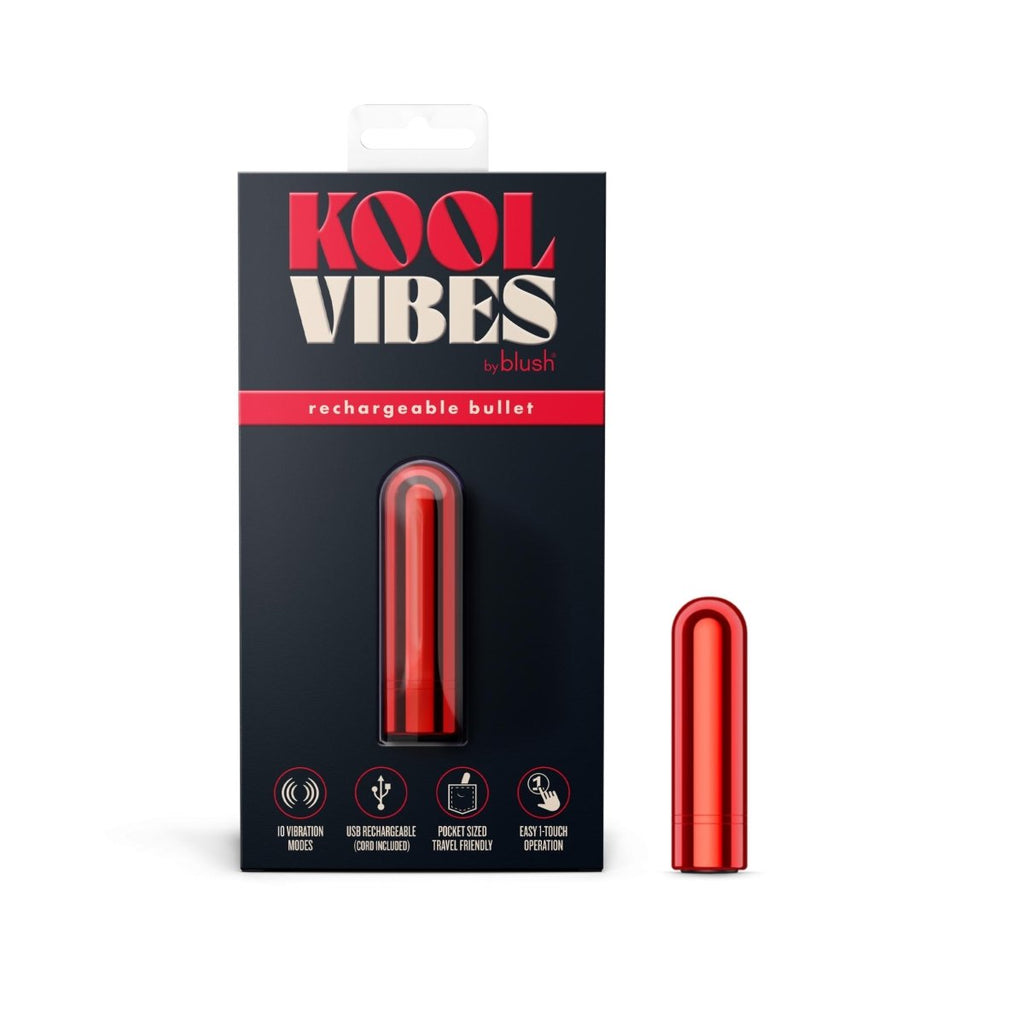 Kool Vibes - Rechargeable Mini Bullet - Cherry - TruLuv Novelties