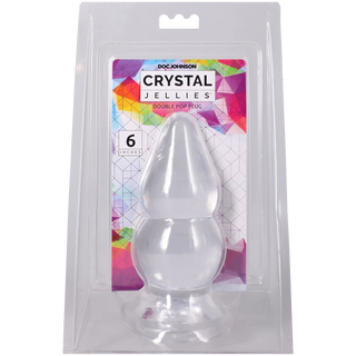 Crystal Jellies - Double Pop Plug - 6 Inch Clear