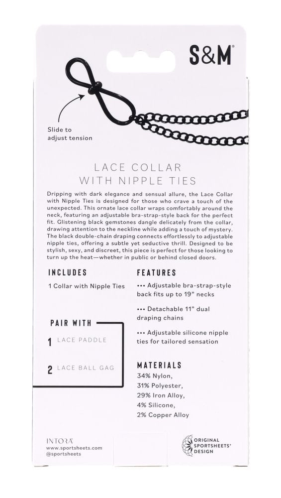 Lace Collar With Nipple Ties - TruLuv Novelties