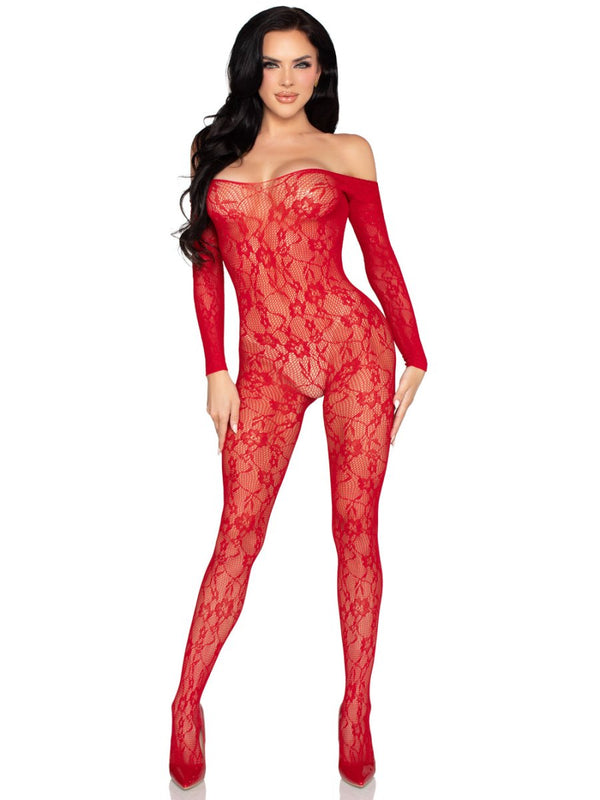 Lace Lingerie Jumpsuit - Os - Red - TruLuv Novelties
