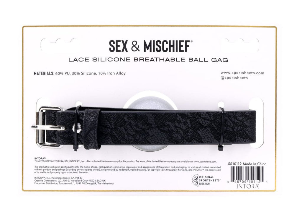 Lace Silicone Breathable Ball Gag - TruLuv Novelties