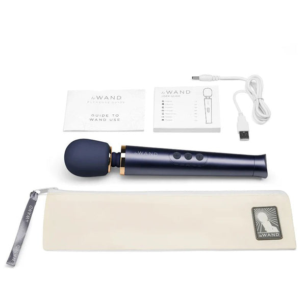 Le Wand Petite Rechargeable Vibrating Massager Navy - TruLuv Novelties