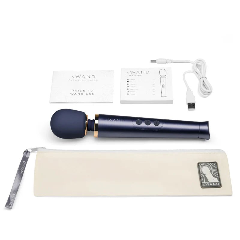 Le Wand Petite Rechargeable Vibrating Massager Navy - TruLuv Novelties