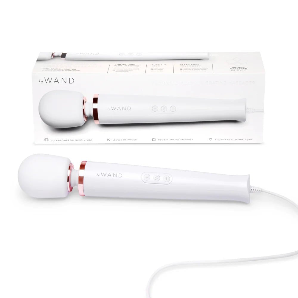 Le Wand Plug - In Vibrating Massager White - TruLuv Novelties