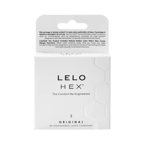 LELO HEX Original Lubricated Latex Condoms 3 - Pack - TruLuv Novelties