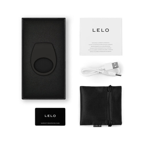 LELO TOR 3 Vibrating Cockring Black - TruLuv Novelties