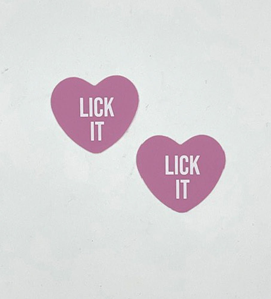 Lick It Light Pink Candy Heart Pasties - TruLuv Novelties