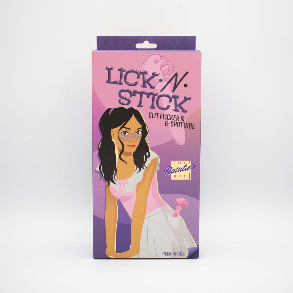 Lick n' Stick Clit Flicker and G-Spot Vibrator - Pink - TruLuv Novelties