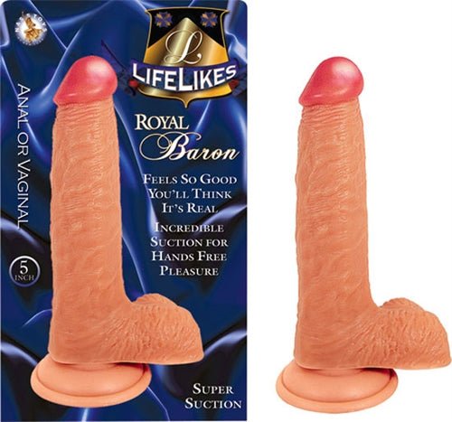 Lifelike Flesh Royal Baron 5 Inch - TruLuv Novelties