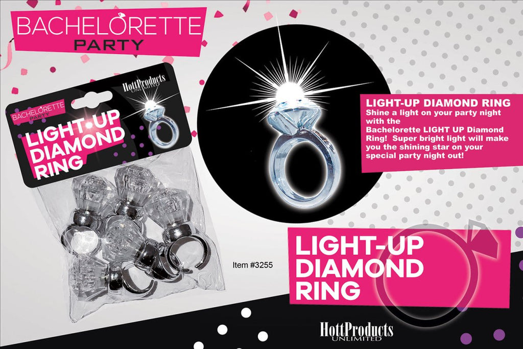Light Up Diamond Ring 5 Pk - TruLuv Novelties