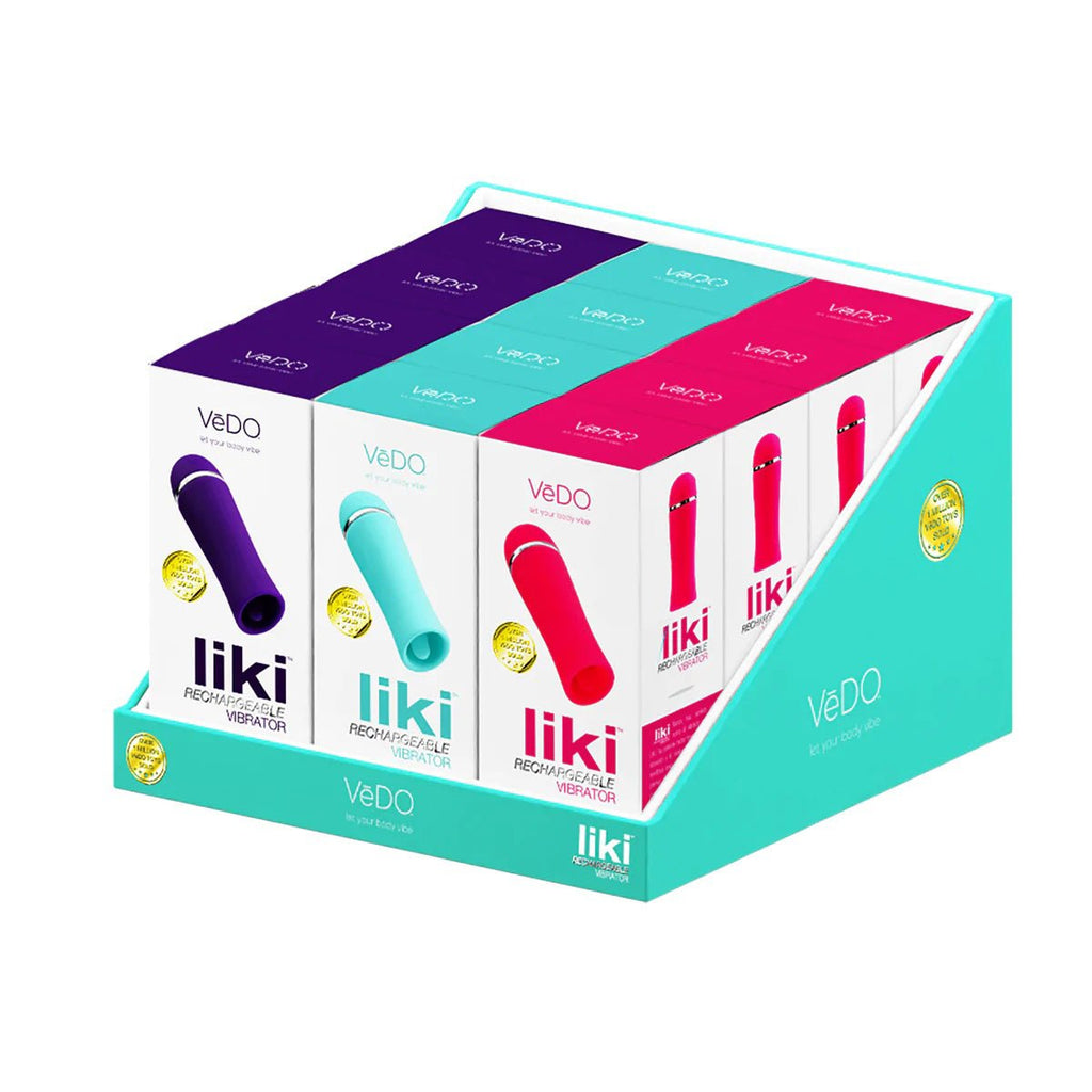 Liki Rechargeable Flicker Vibe - 12 Piece Assorted Display - TruLuv Novelties
