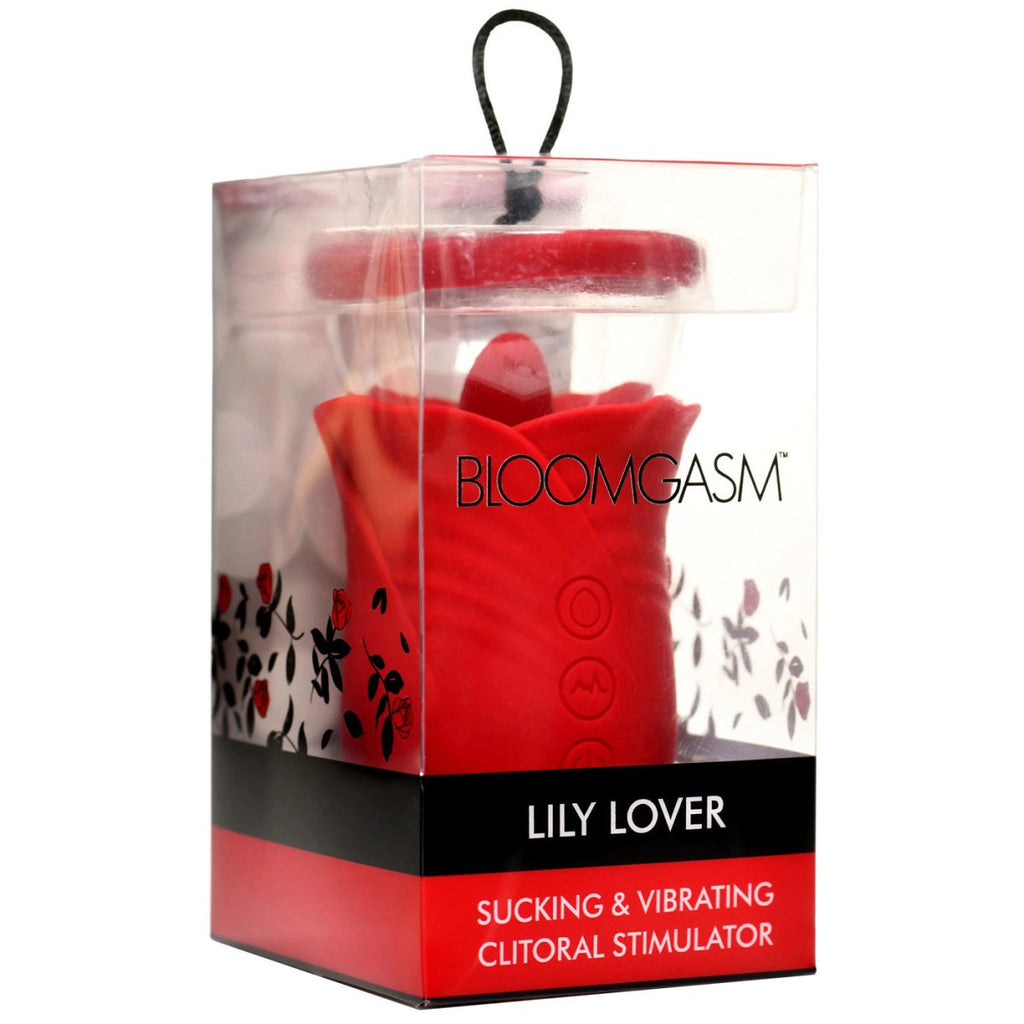 Lily Lover Sucking and Vibrating Clitoral Stimulator- Red - TruLuv Novelties