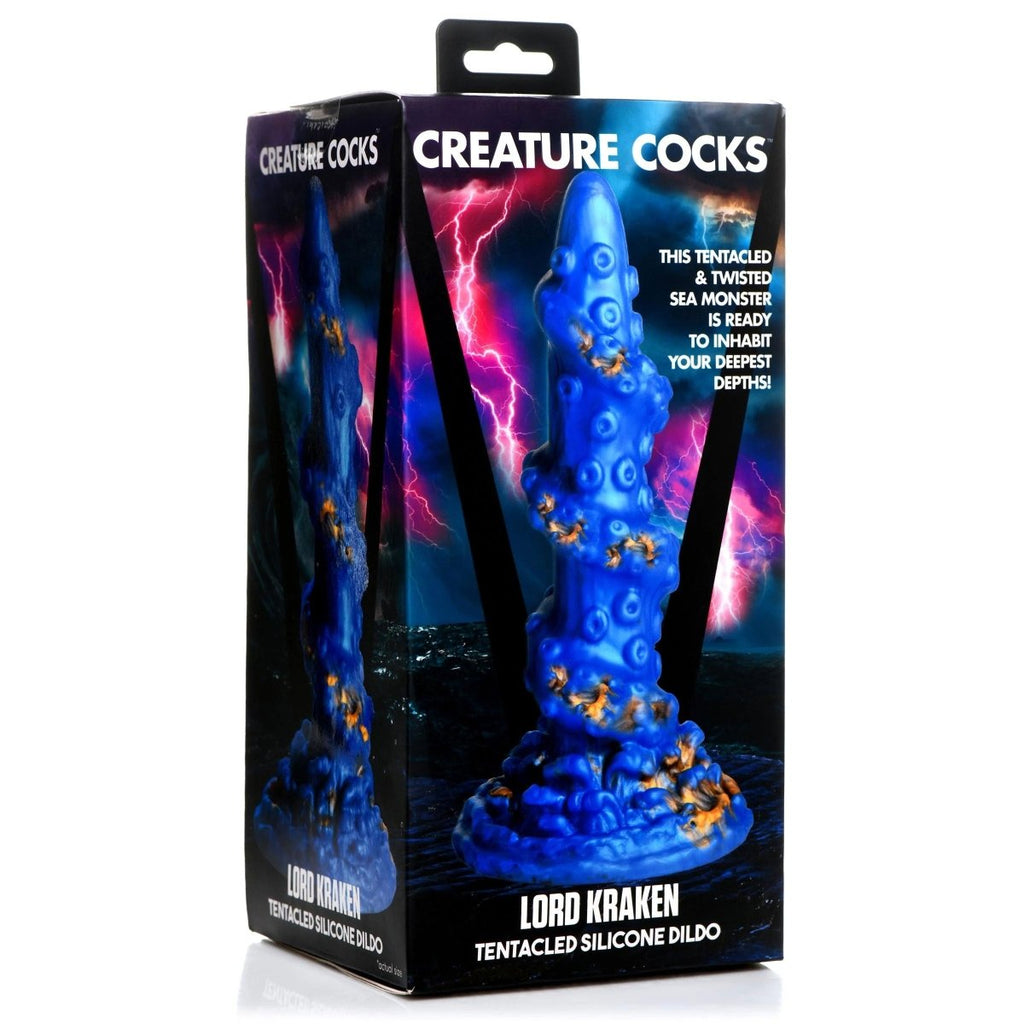 Lord Kraken Tentacled Silicone Dildo - Blue - TruLuv Novelties