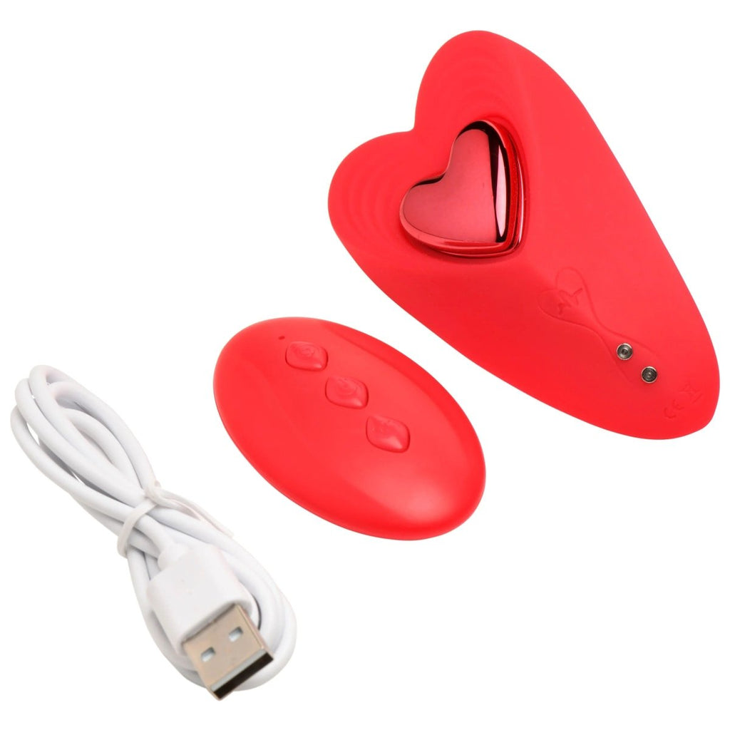 Love Connection Silicone Panty Vibe With Remote Control - Red - TruLuv Novelties