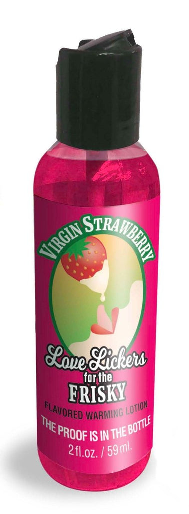 Love Lickers Massage Oil - Virgin Strawberry - 1.76 Fl. Oz. - TruLuv Novelties