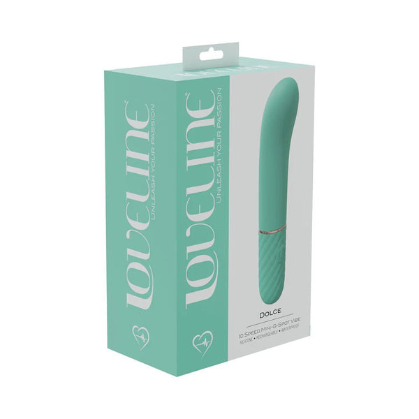 LoveLine Dolce 10 Speed Mini - G - Spot Vibe Silicone Rechargeable Waterproof Green - TruLuv Novelties