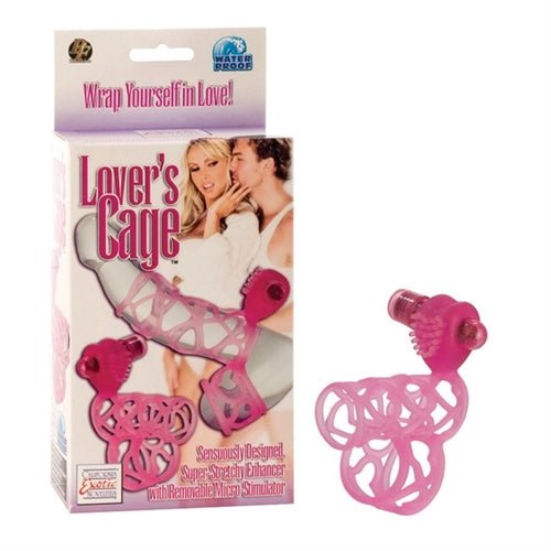 Lovers Cage Stretchy Cock Cage Comfortable Scrotum Cage - Pink - TruLuv Novelties
