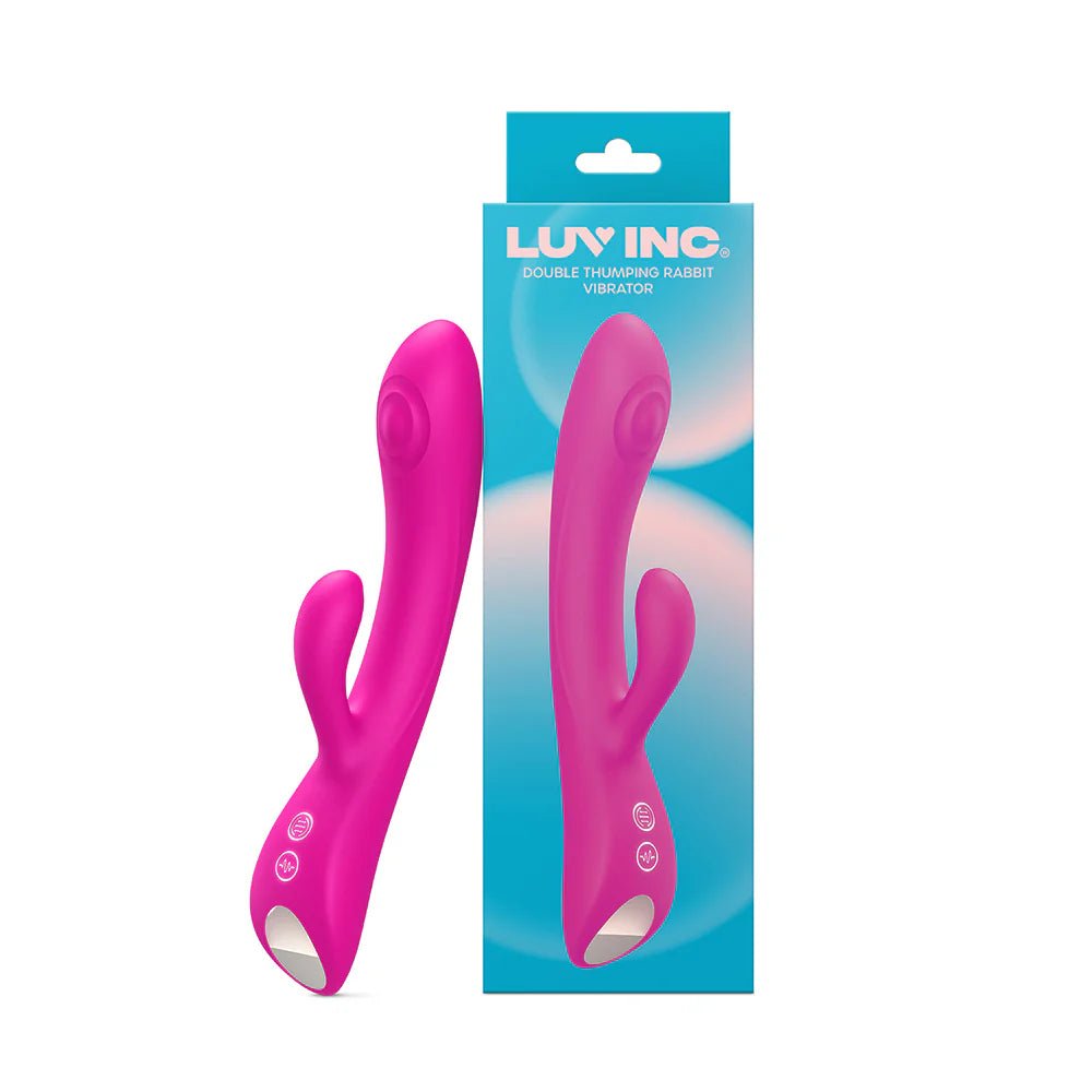Luv Inc Dr42: Double Thumping Rabbit Vibrator Pink - TruLuv Novelties