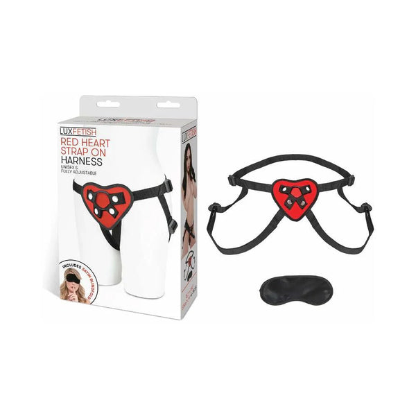 Lux Fetish Red Heart Strap - On Harness - TruLuv Novelties