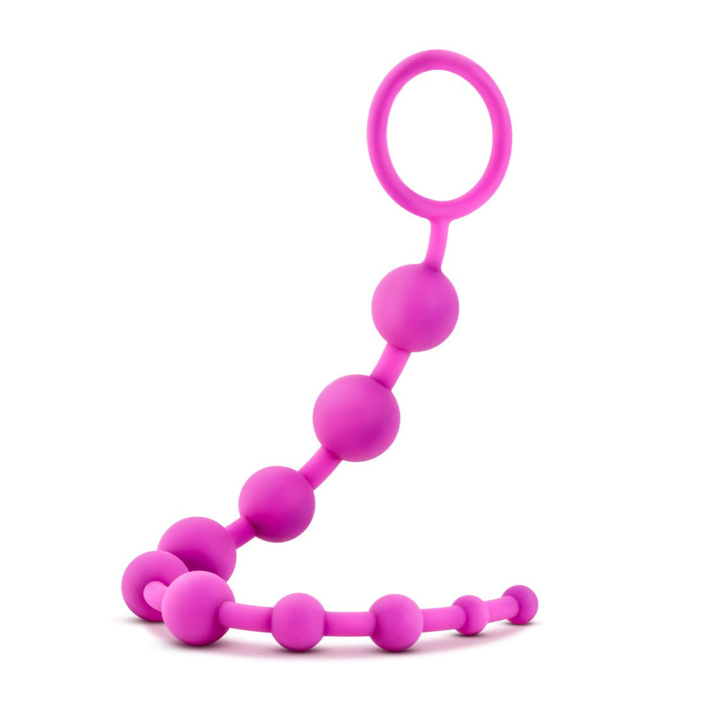 Luxe Silicone 10 Beads - Fuchsia - TruLuv Novelties