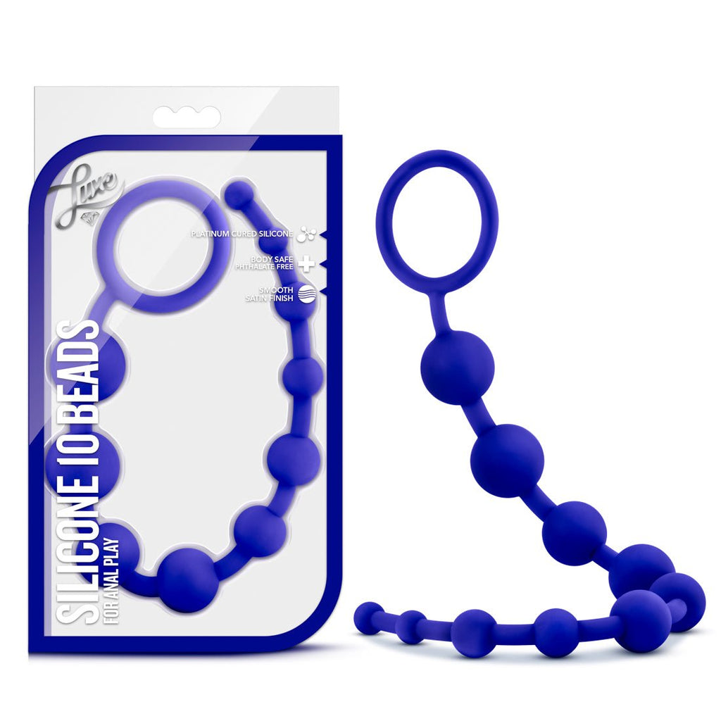 Luxe Silicone 10 Beads - Indigo - TruLuv Novelties
