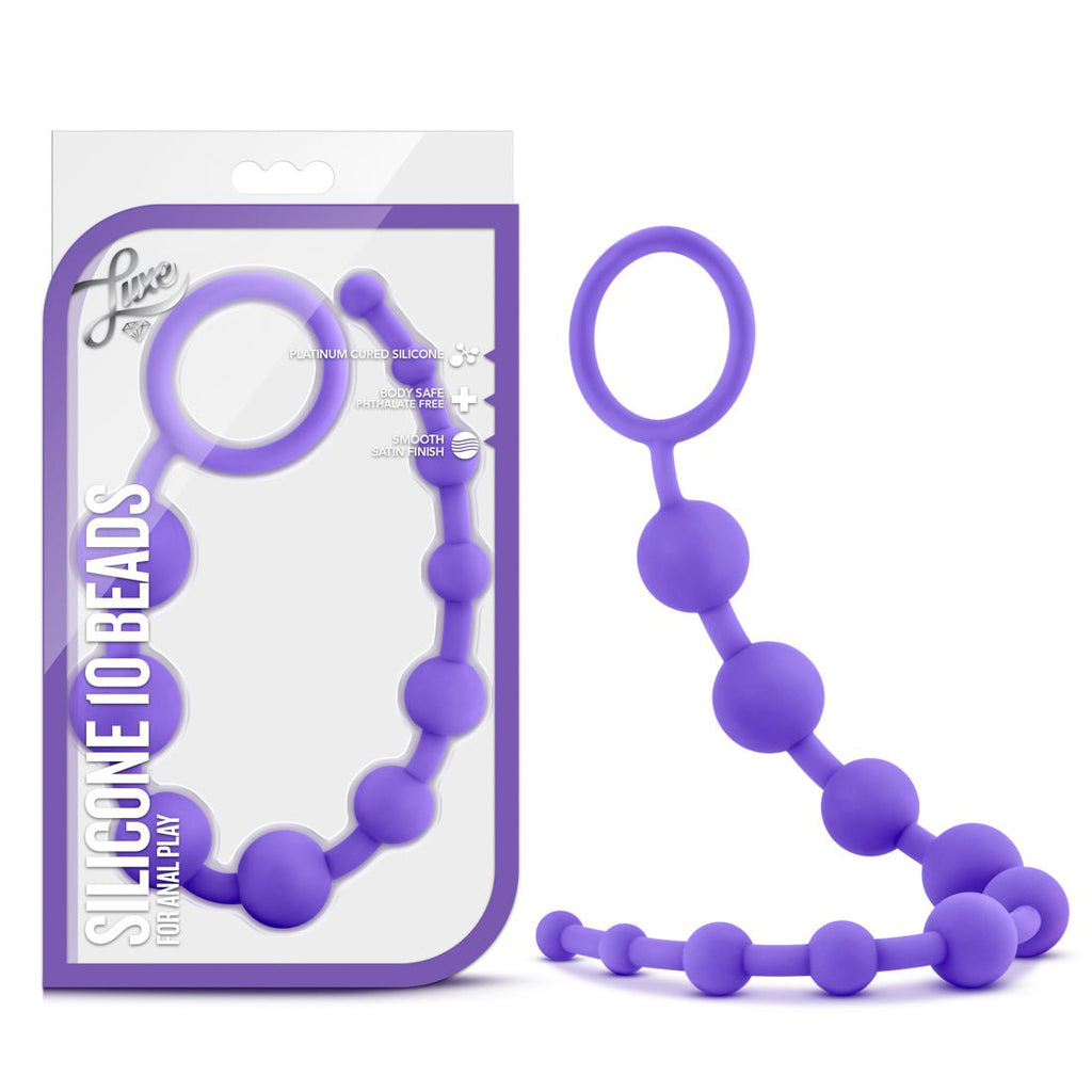 Luxe Silicone 10 Beads - Purple - TruLuv Novelties