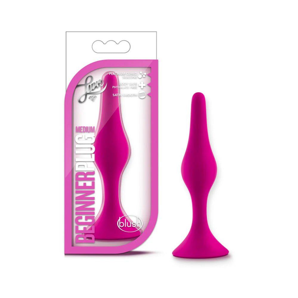 Luxe Silicone Beginner Plug Medium Pink - TruLuv Novelties