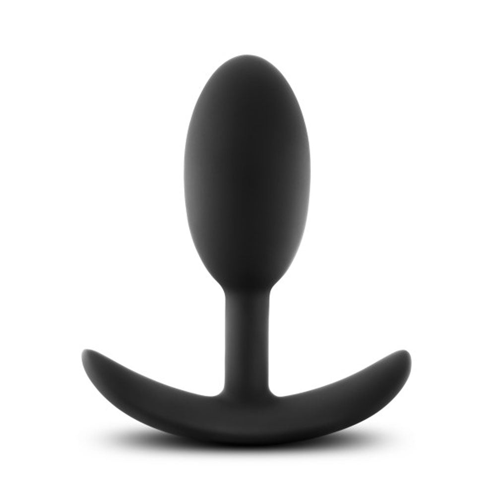 Luxe - Wearable Vibra Slim Plug - Medium - Black - TruLuv Novelties