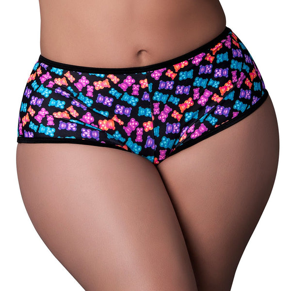 Magic Silk Hazy Dayz Boy Short Gummy Bears Queen Size - TruLuv Novelties