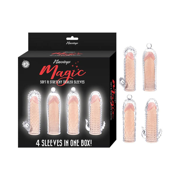 Magic Soft & Stretchy Tickler Sleeves Clear - TruLuv Novelties